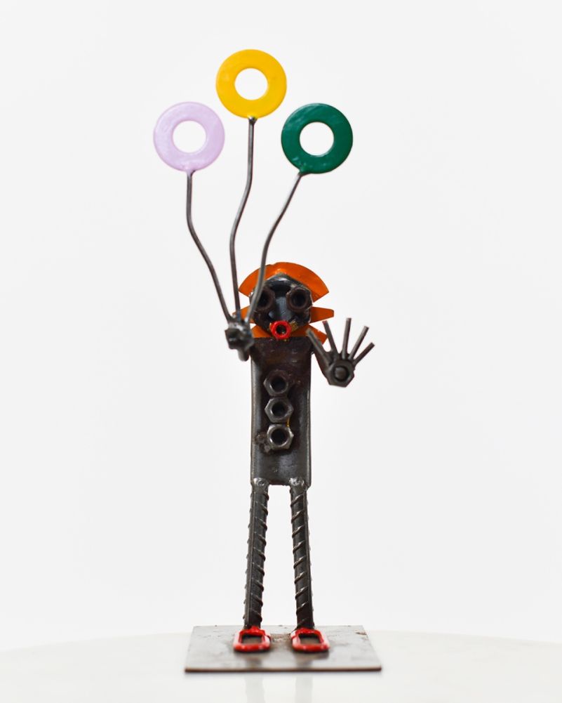 'Penny' The Clown Scrap Metal Art Sculpture