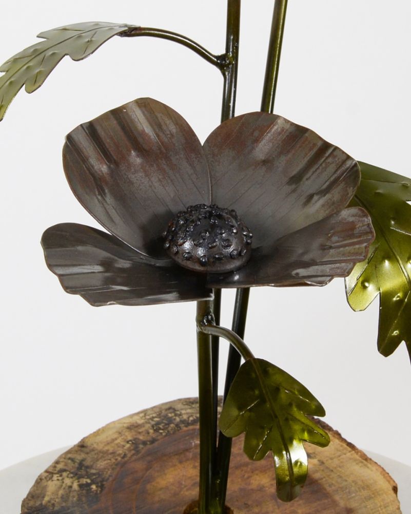 Close Up Of The Flower 'Perpetual Petals' Scrap Metal Art Sculpture