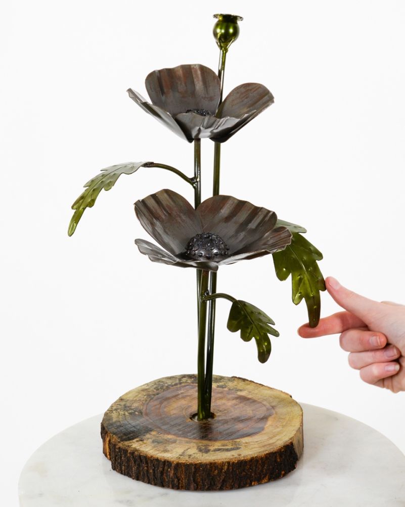 'Perpetual Petals' Scrap Metal Art Sculpture To Scale