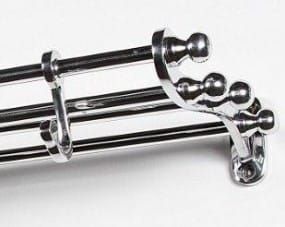 Curved Polished Aluminium Bathroom Towel Rack