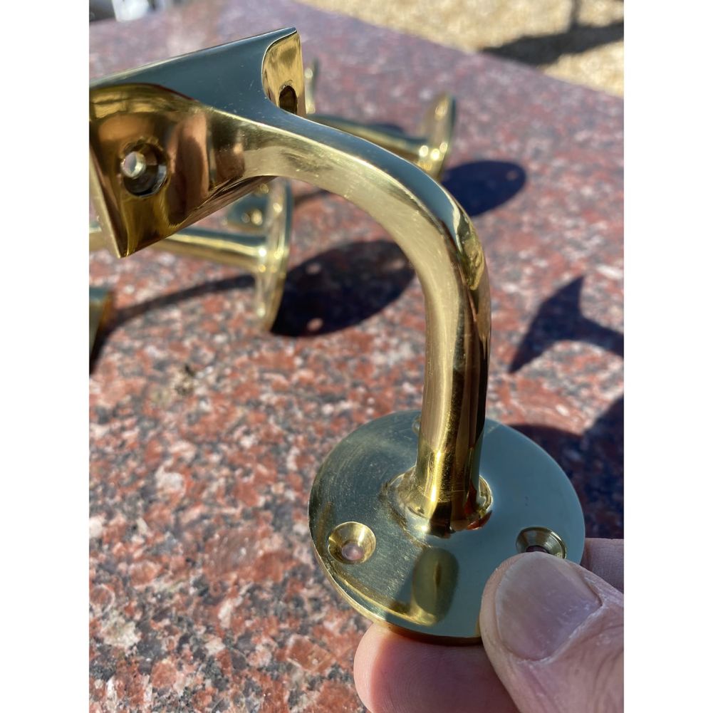 Polished Brass Handrail Bracket - (Stock Clearance)