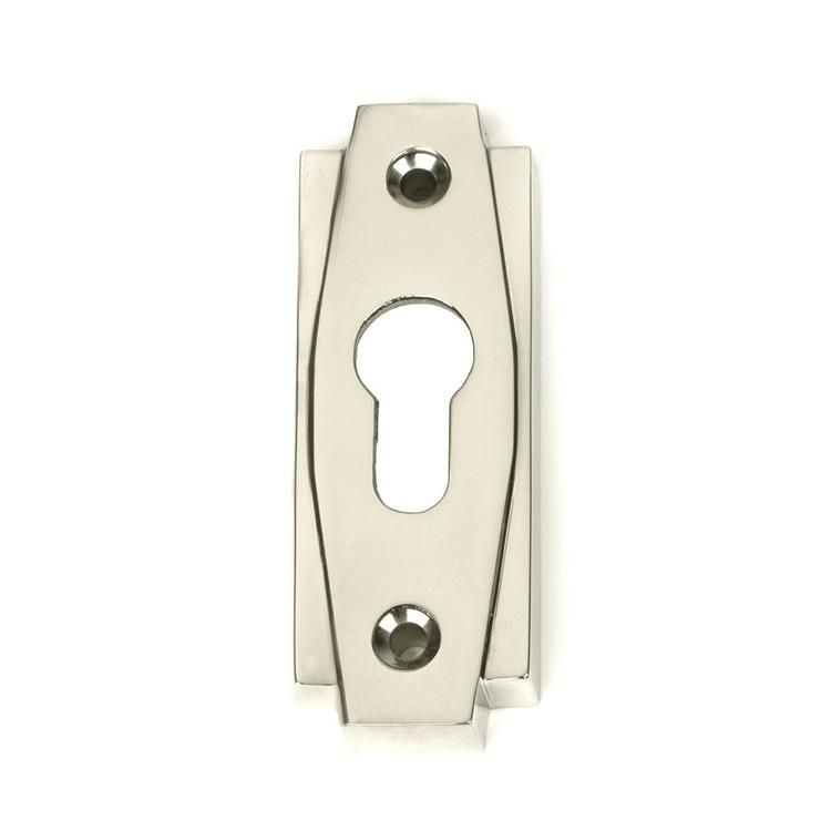 Polished Nickel Euro Escutcheon - 100mm x 36mm
