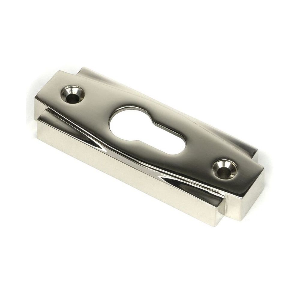 Polished Nickel Euro Escutcheon - 100mm x 36mm Side
