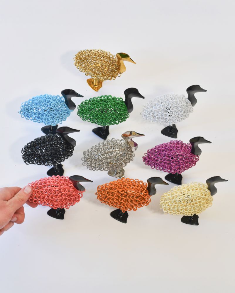 'Quackle' The Colourful Duck Scrap Metal Art Sculpture Different Finishes