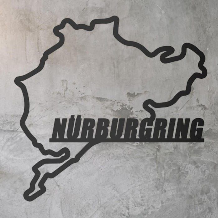 Nürburgring Race Track Steel Wall Art on grey wall