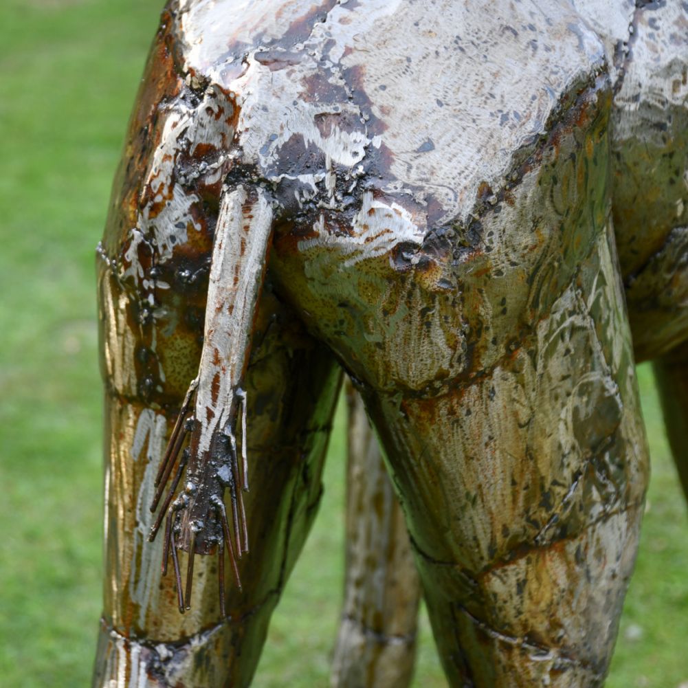 Recycled Metal Arabian Camel Calf Sculpture Tail