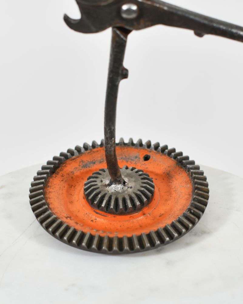 Base Of The Recycled Metal Ballerina Bespoke Art