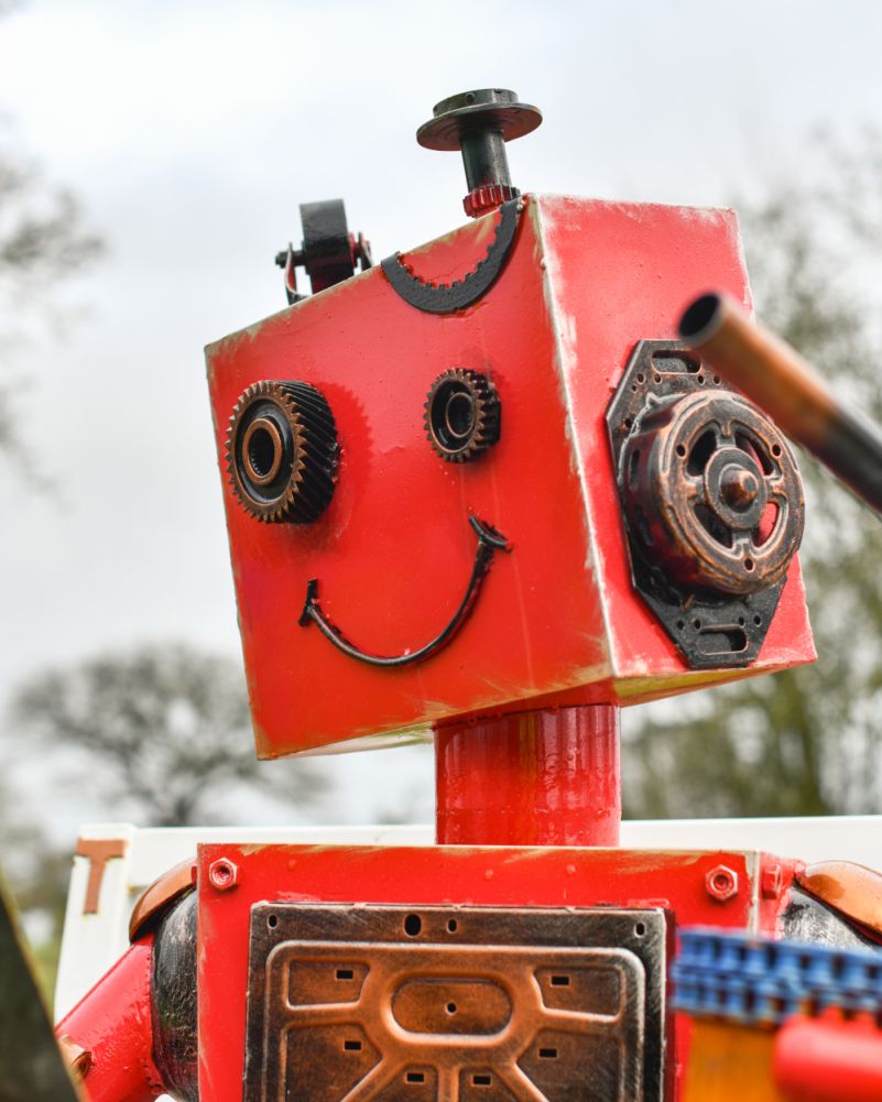 Close Up Of The Robots Head