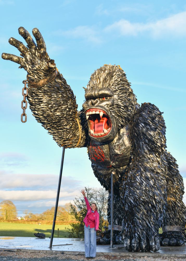 Recycled Metal Parts The King Of The Gorillas Sculpture