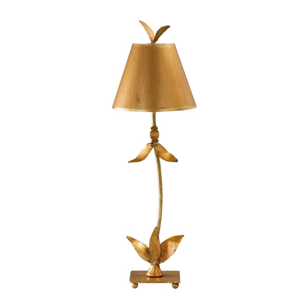 Red Bell Table Lamp-Gold Leaf