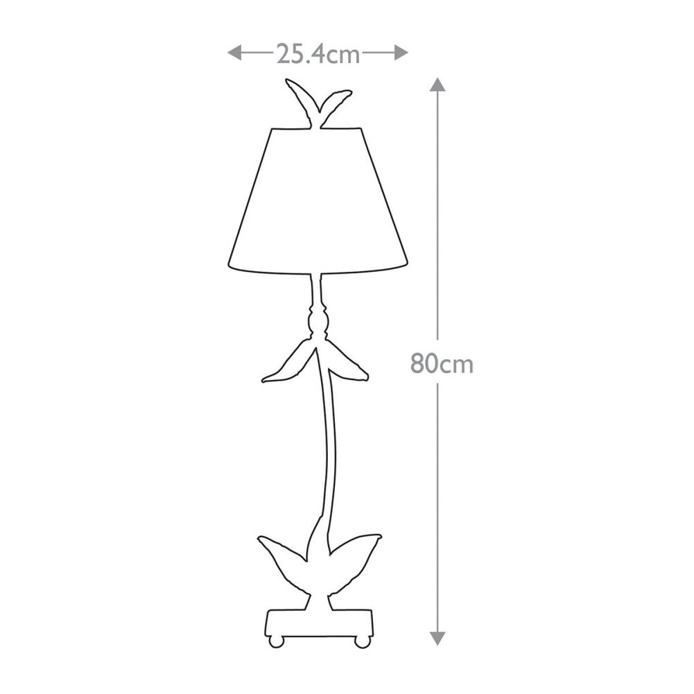 Red Bell Table Lamp-Gold Leaf Dimensions