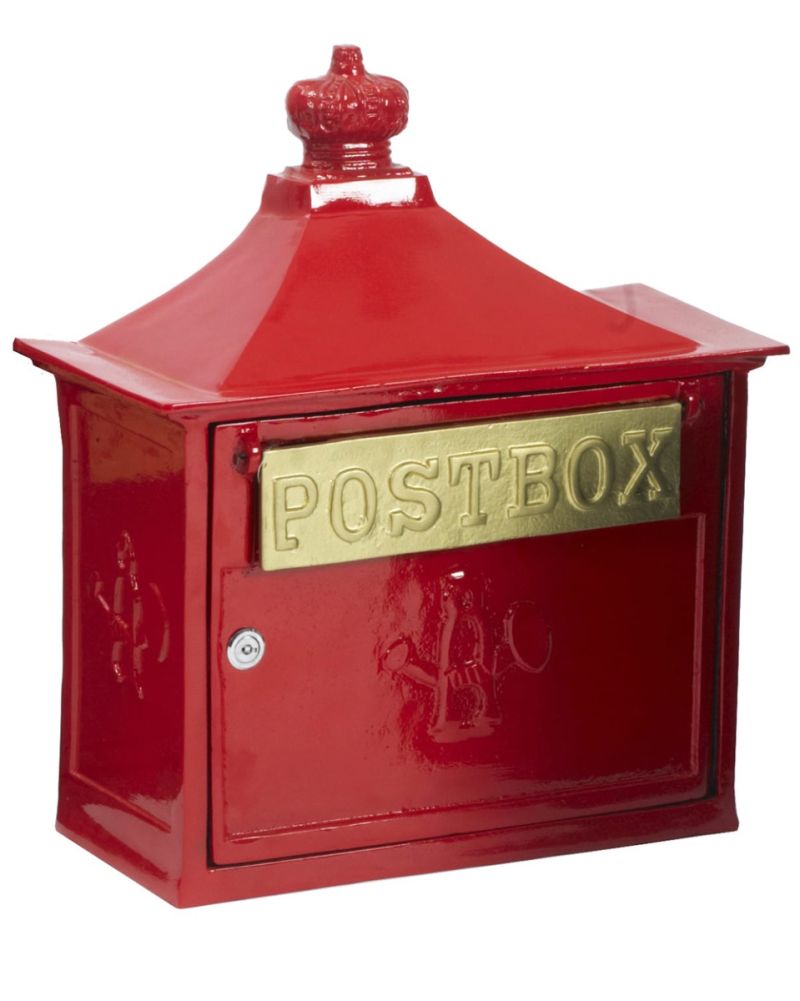 Red Suffolk Post & Parcel Box