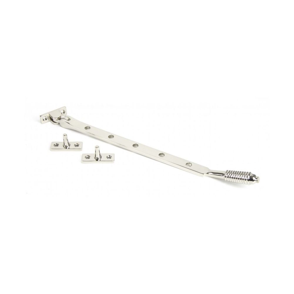 Reeded Polished Nickel Window Stay - 12