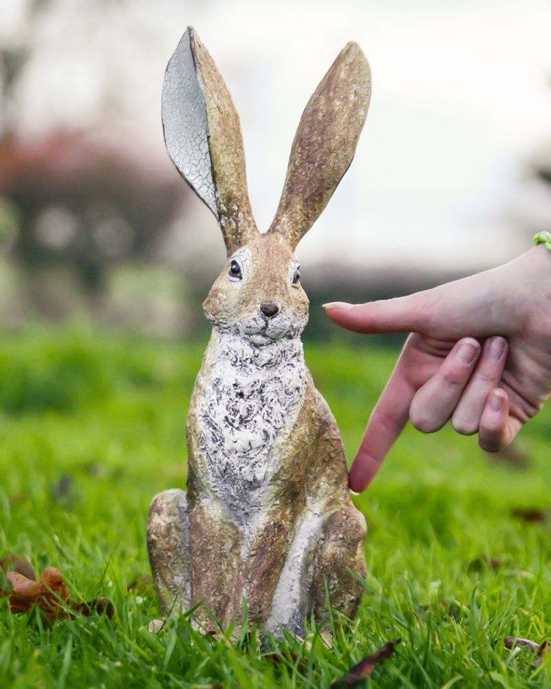 Resin 'Swift' The Rabbit Garden Sculpture Scale
