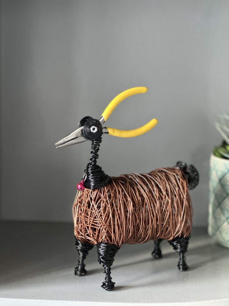 'Rico' The Copper Goat Scrap Metal Art Sculpture