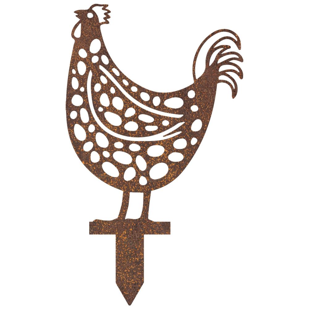 Rustic Spotted Rooster Silhouette
