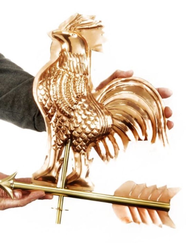 Rooster Copper Weathervane Scale Shot