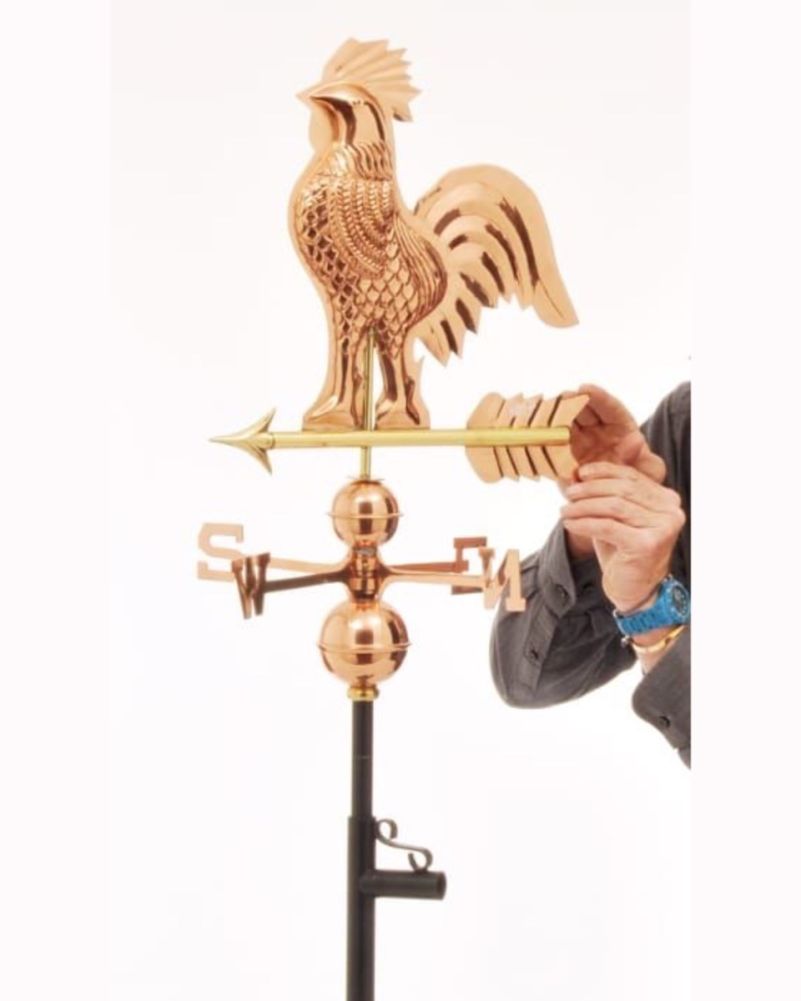 Hight-Shine Rooster Copper Weathervane