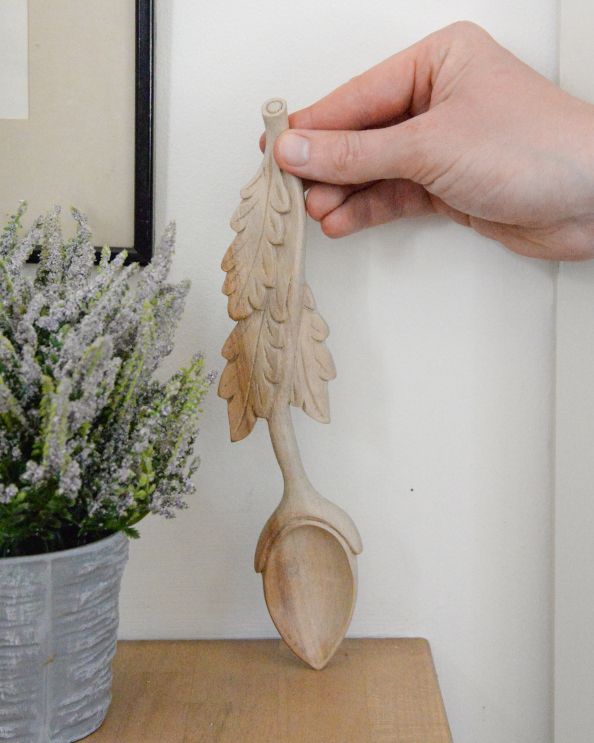 Scale of a intricate Welsh Love Spoon