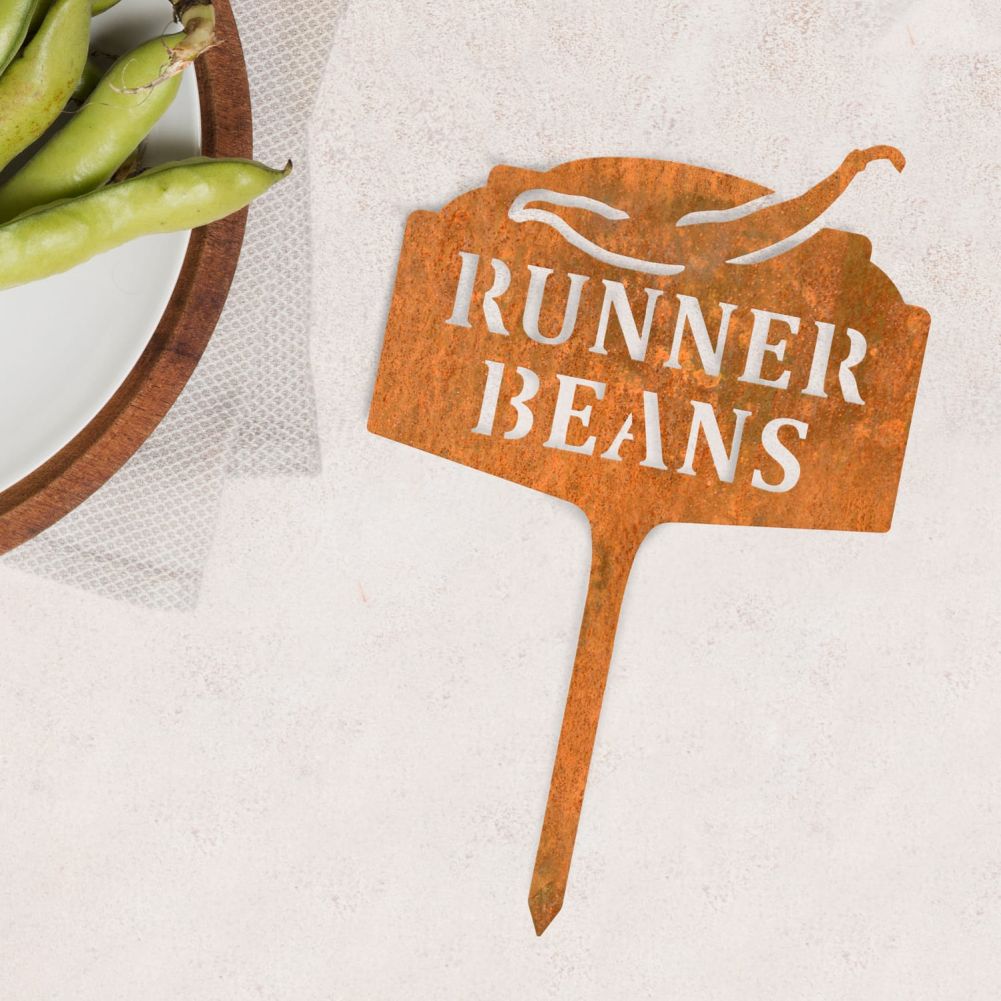 Rustic Vegetable Sign - Runner Bean