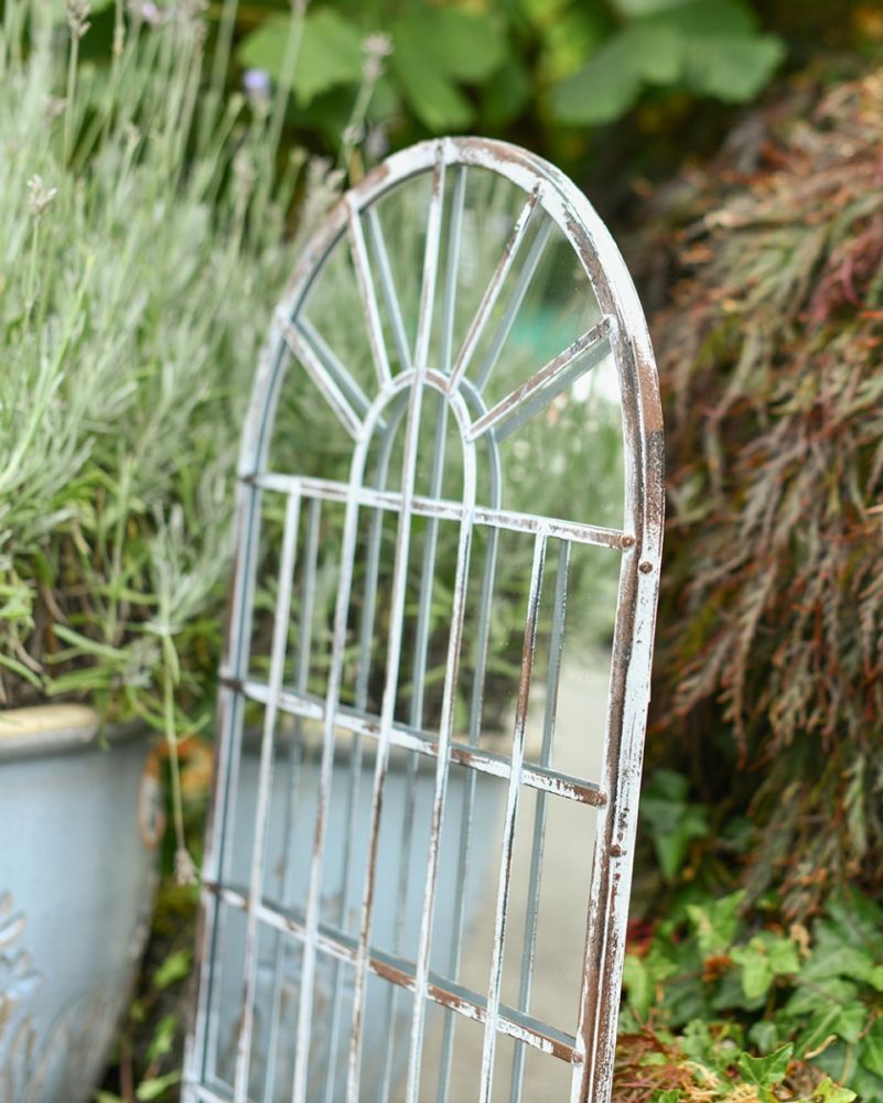 Rustic Arched Wall Mirror Side On