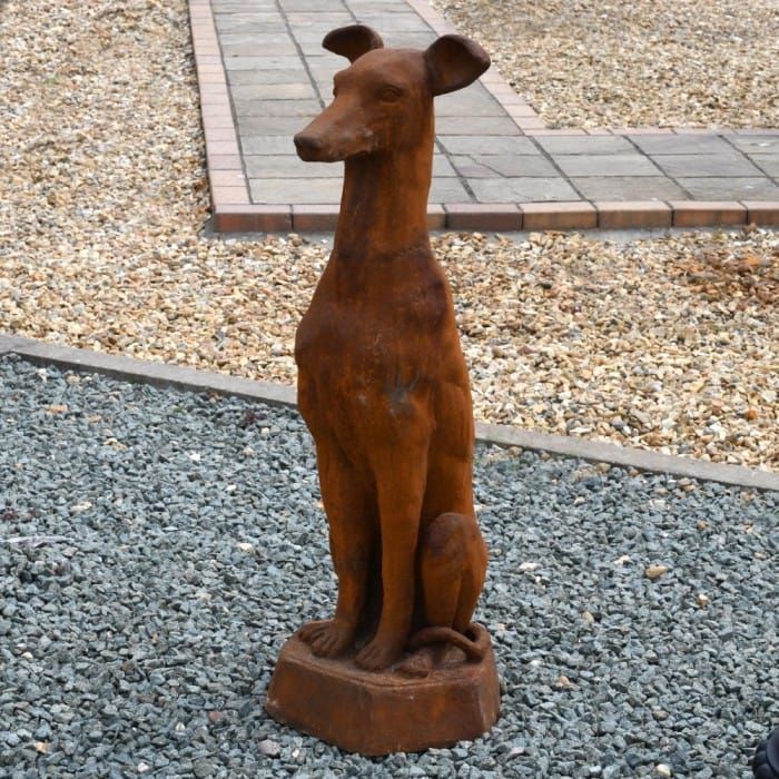 'Paddy' Cast Iron Greyhound Dog Sculpture