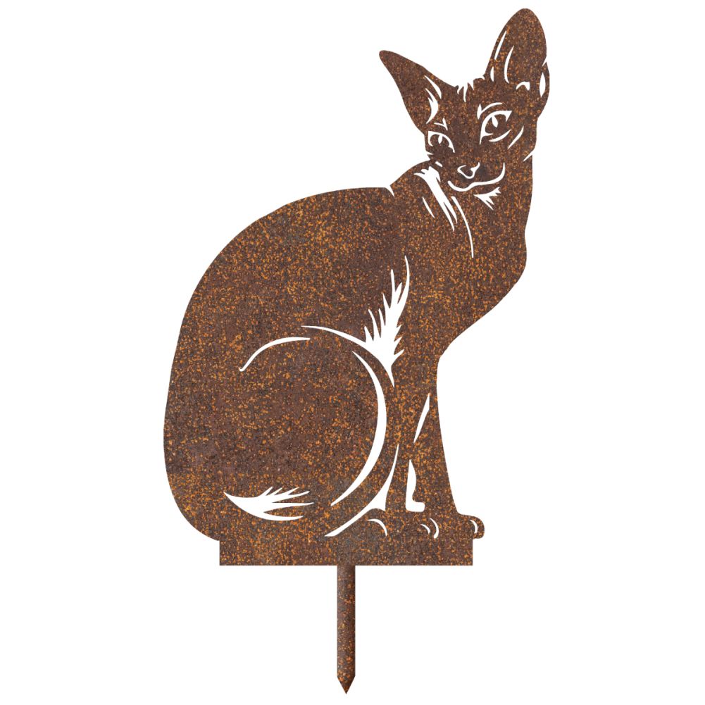 Rustic Sphynx Cat Silhouette