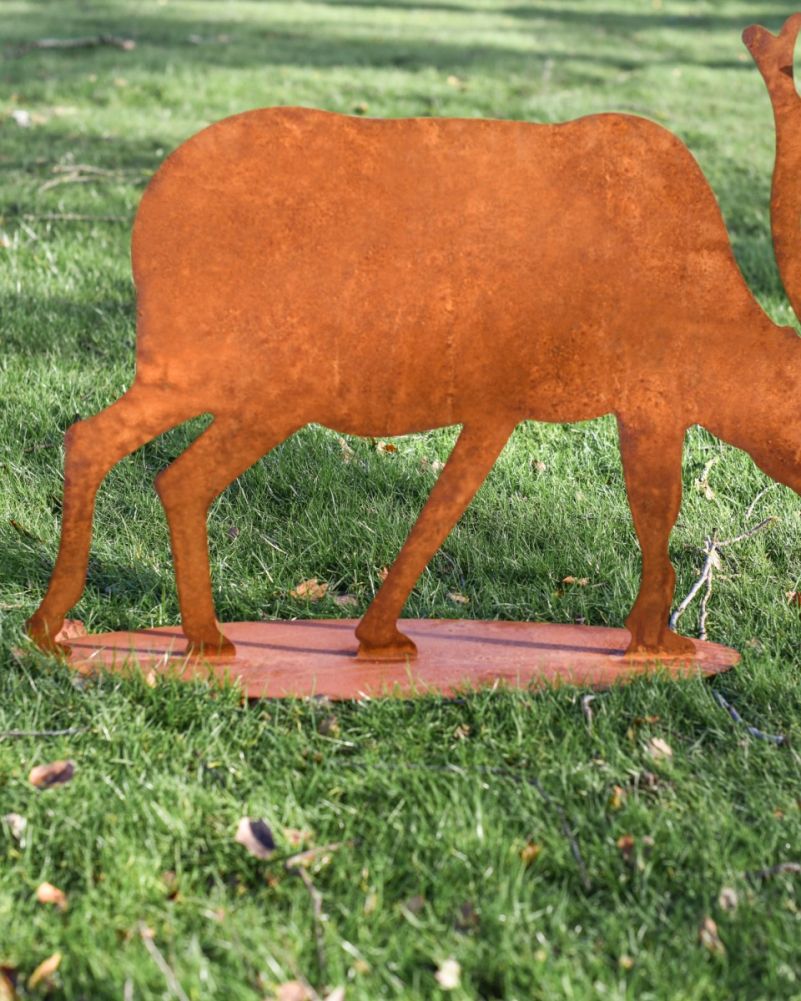 Rustic Stag Garden Silhouette - 24cm