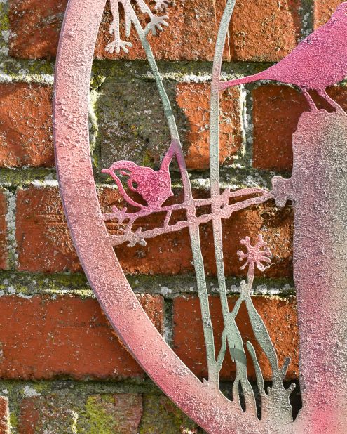 Rustic The Fields Garden Wall Art - 60cm Close Up
