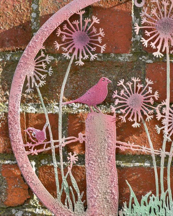 Rustic 'The Fields' Garden Wall Art Details