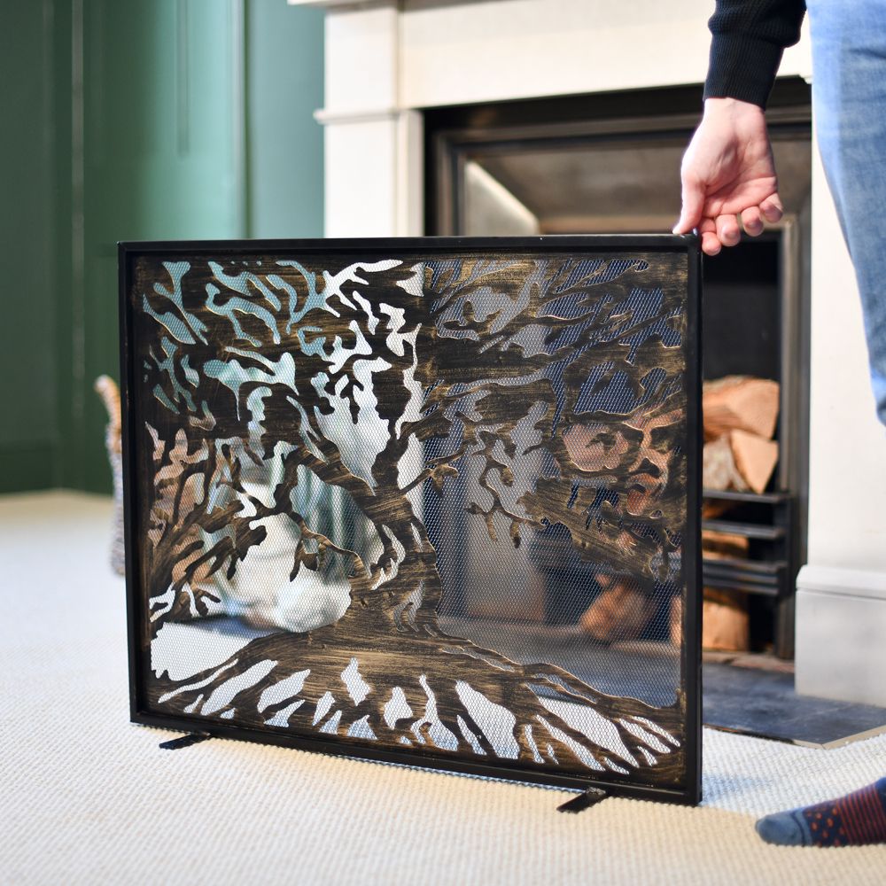 Rustic Tree of Life Single Pane Spark Screen Scale