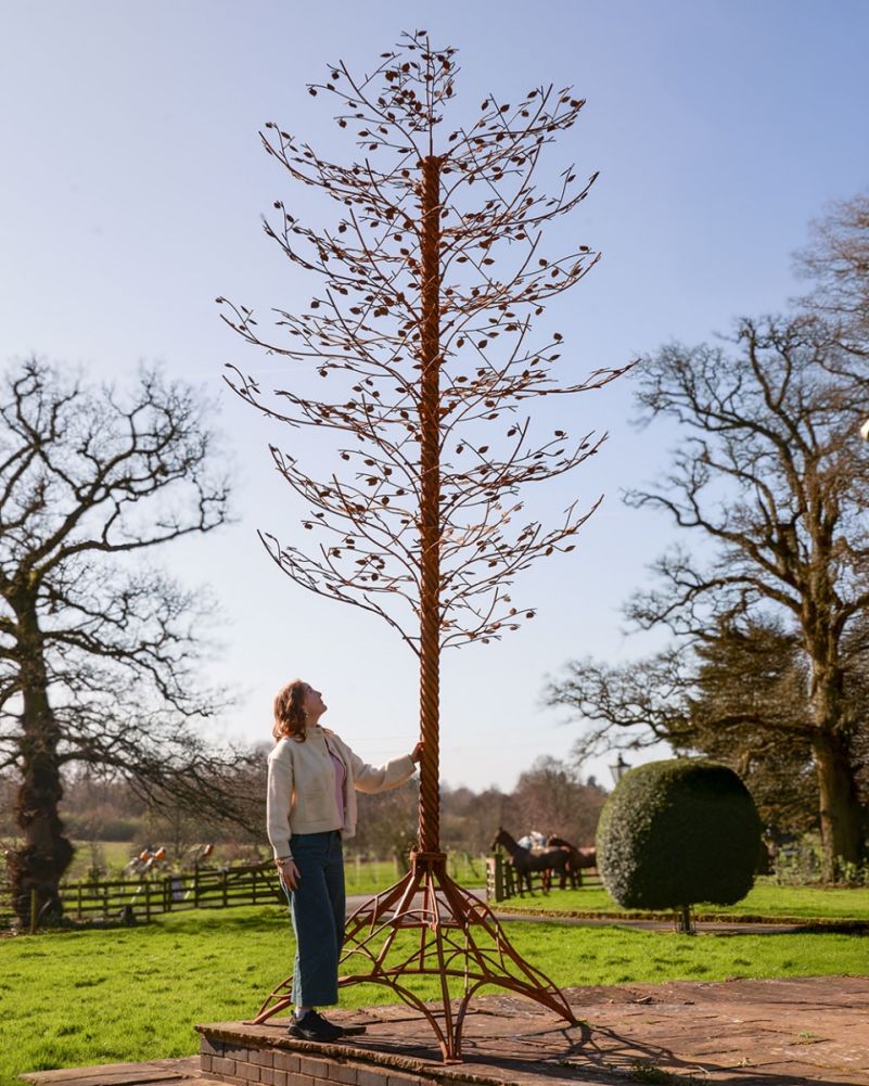 Rustic 'Twisted Tree' Sculpture