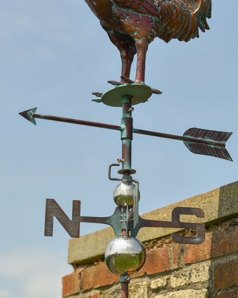 Rustic Verdigris Gale The Cockerel Steel Weathervane Finish