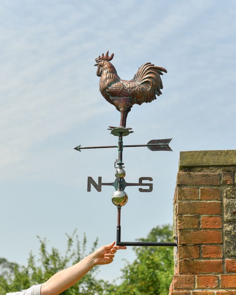 Scale Of The Rustic Verdigris Gale The Cockerel Steel Weathervane 