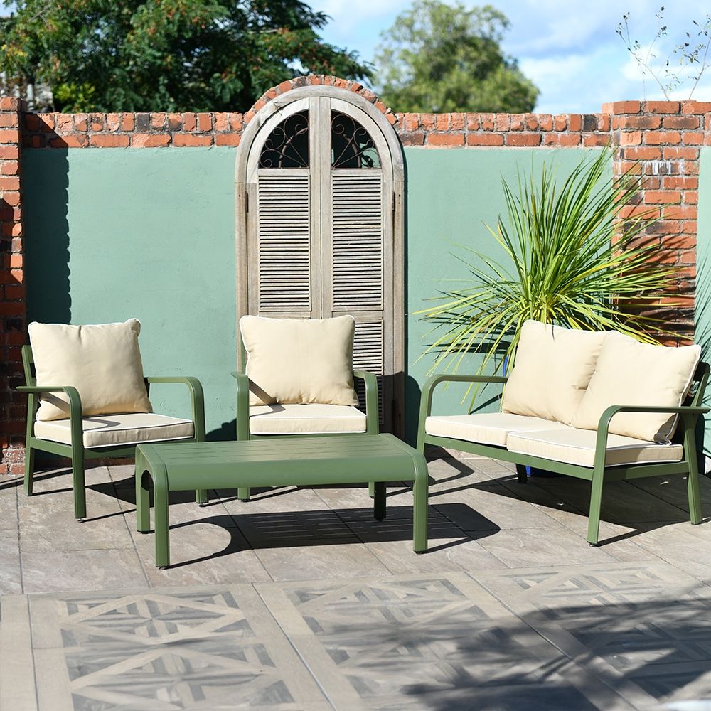 'Salice' Sage Green Garden Lounge Set
