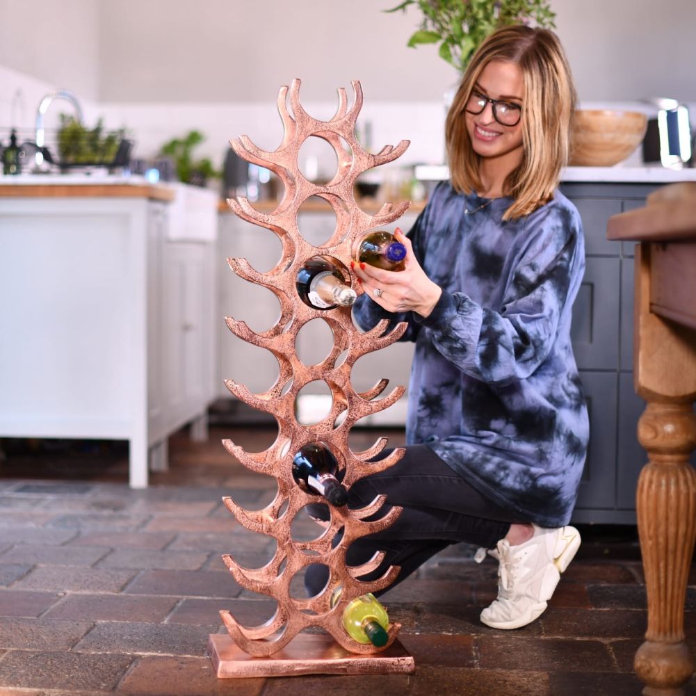 Copper 'Napa Valley' 27 Bottle Wine Rack In Situ