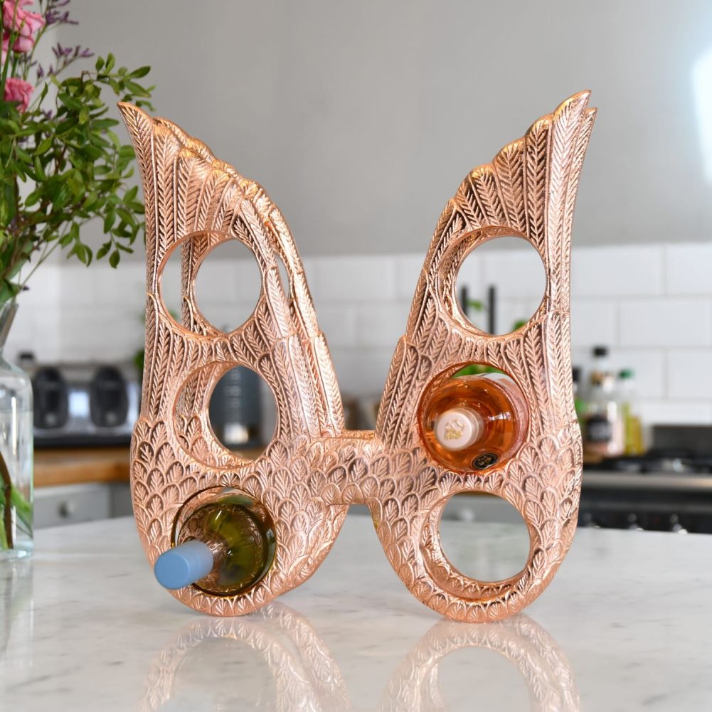 Copper 'Angel Wings' Wine Rack