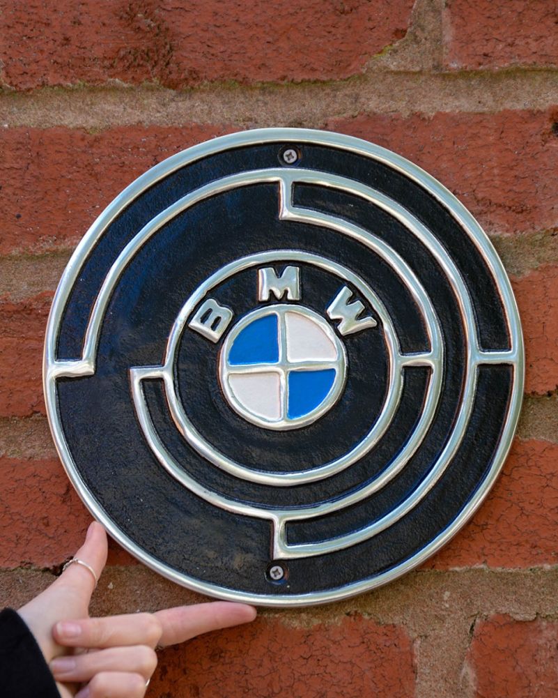 BMW Cast Aluminium Automobilia Sign To Scale