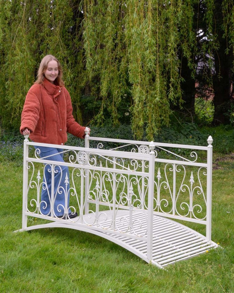 Scale Of The Ornate Manderley Wrought Iron Garden Bridge