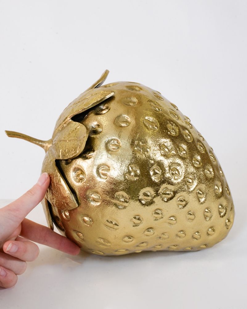 Sweet Harvest Strawberry Interior Ornament Scale Gold