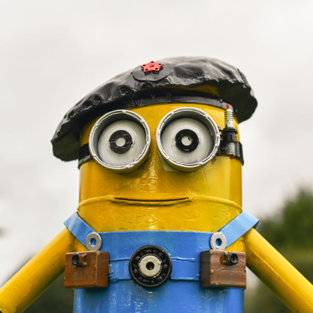 Close Up Of Scrap Metal Revolutionist Mini Monster Head