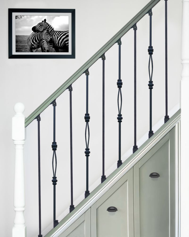 Set of Two Needham & Whitley Steel Stair Spindles