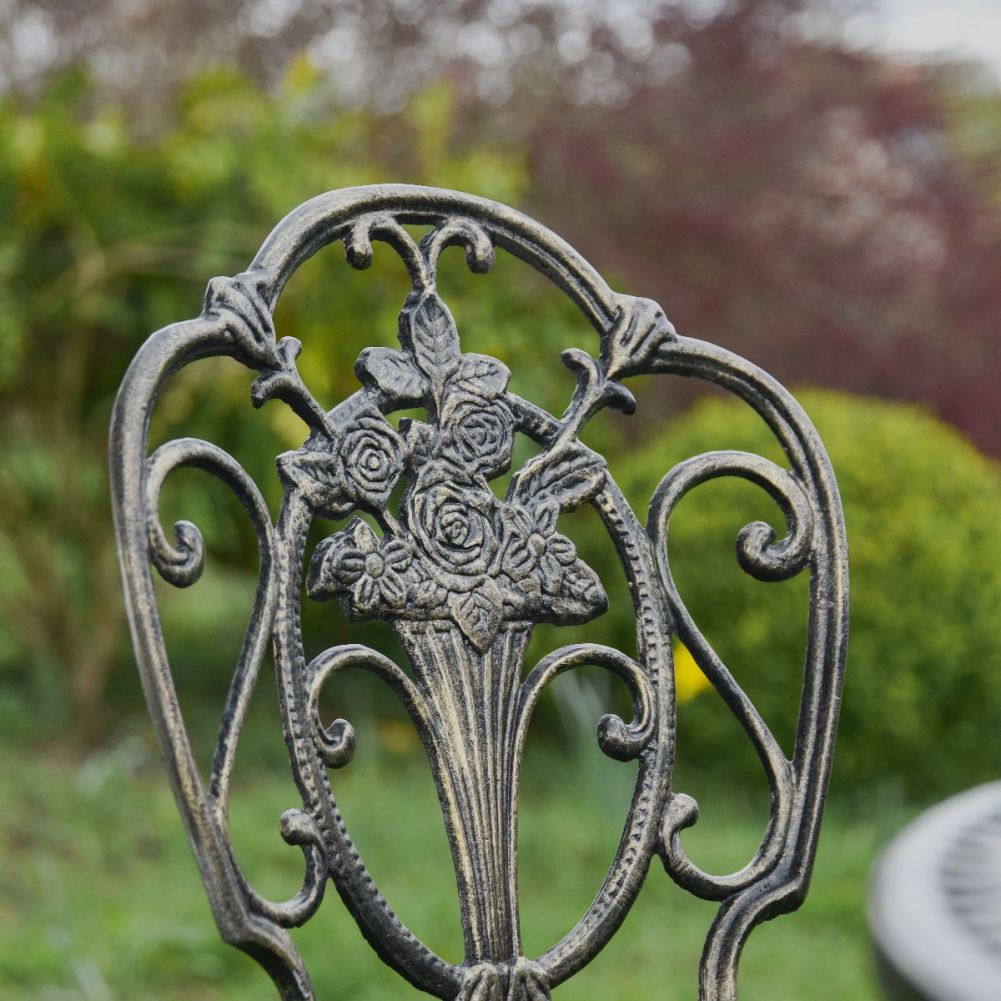 Close up of Rose Bouquet on Chair Backrest 