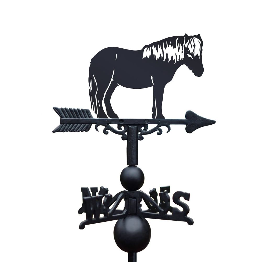 Shetland Pony Weathervane on white background