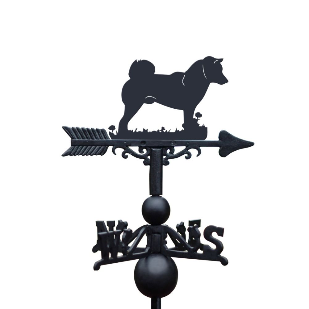 Standing 'Shiba Inu' Dog Weathervane on White Background