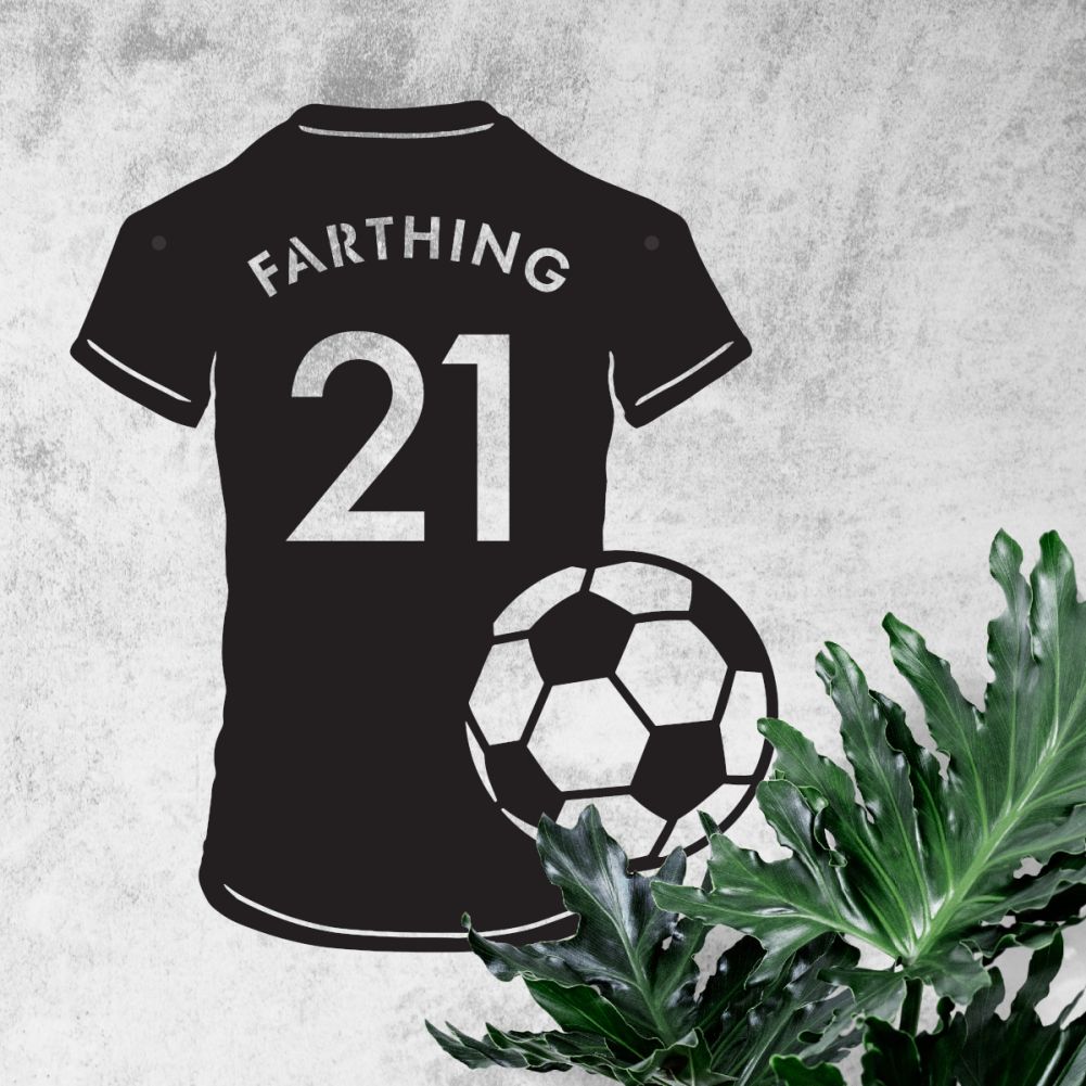 Shirt and football wall art 