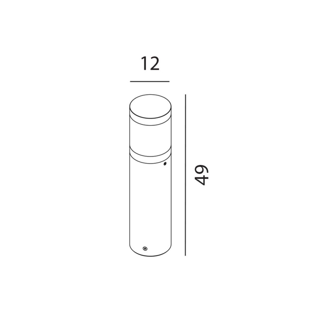 Short LED Appalachian Bollard Dimensions