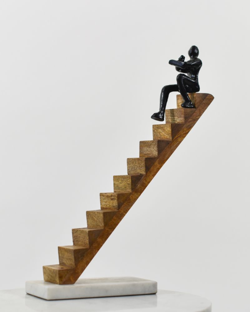 Black 'Silent Ascent' Sculpture
