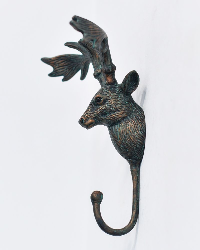 Cast Aluminium Elk Head Hook