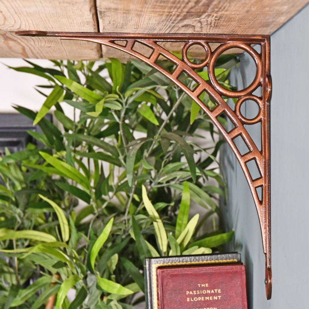 Side view Of Iron Bridge Shelf Bracket In Situ
